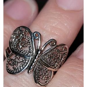 Sterling Silver Butterfly Ring